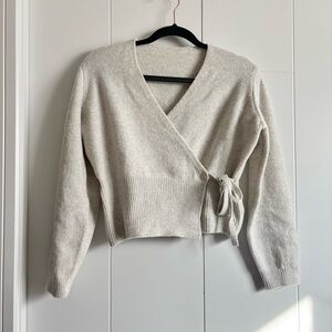 Gray Wrap Sweater